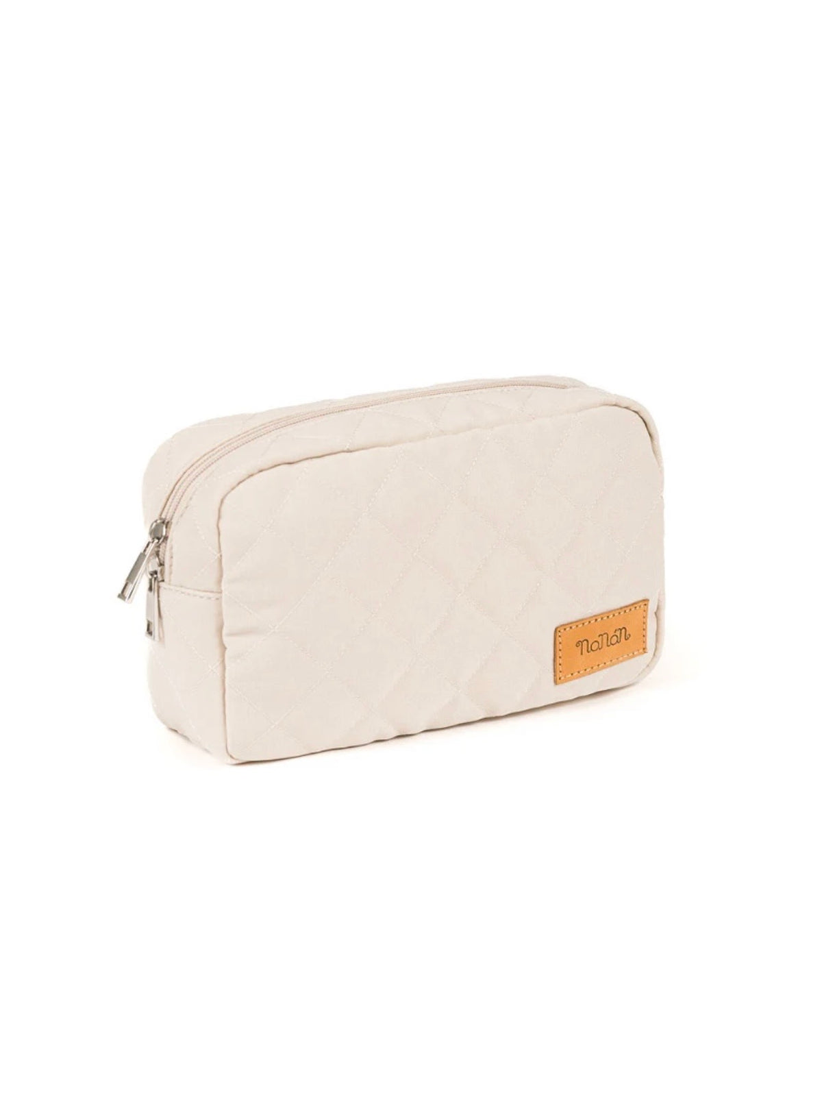 Pochette in tessuto beige Nanan