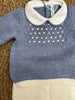 Completo due pezzi con punto  smock pura lana