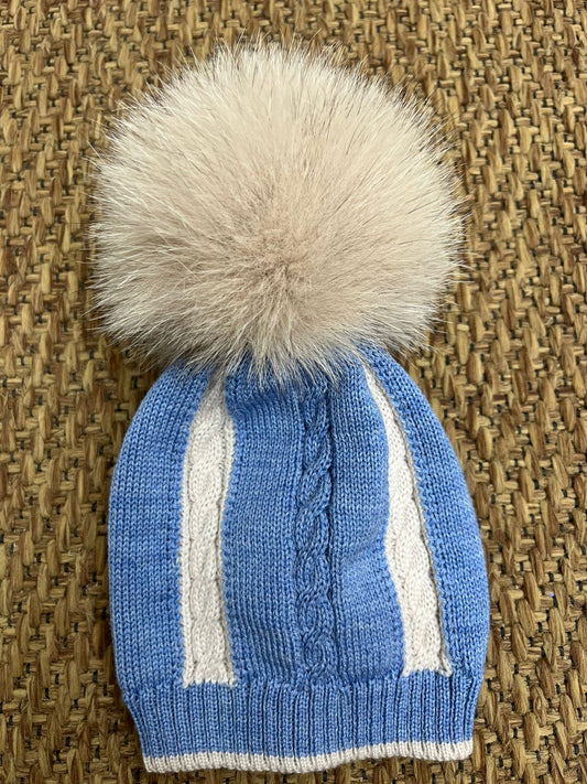 Cappello con trecce tortora