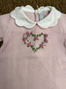 Tutina con rose ricamate a mano