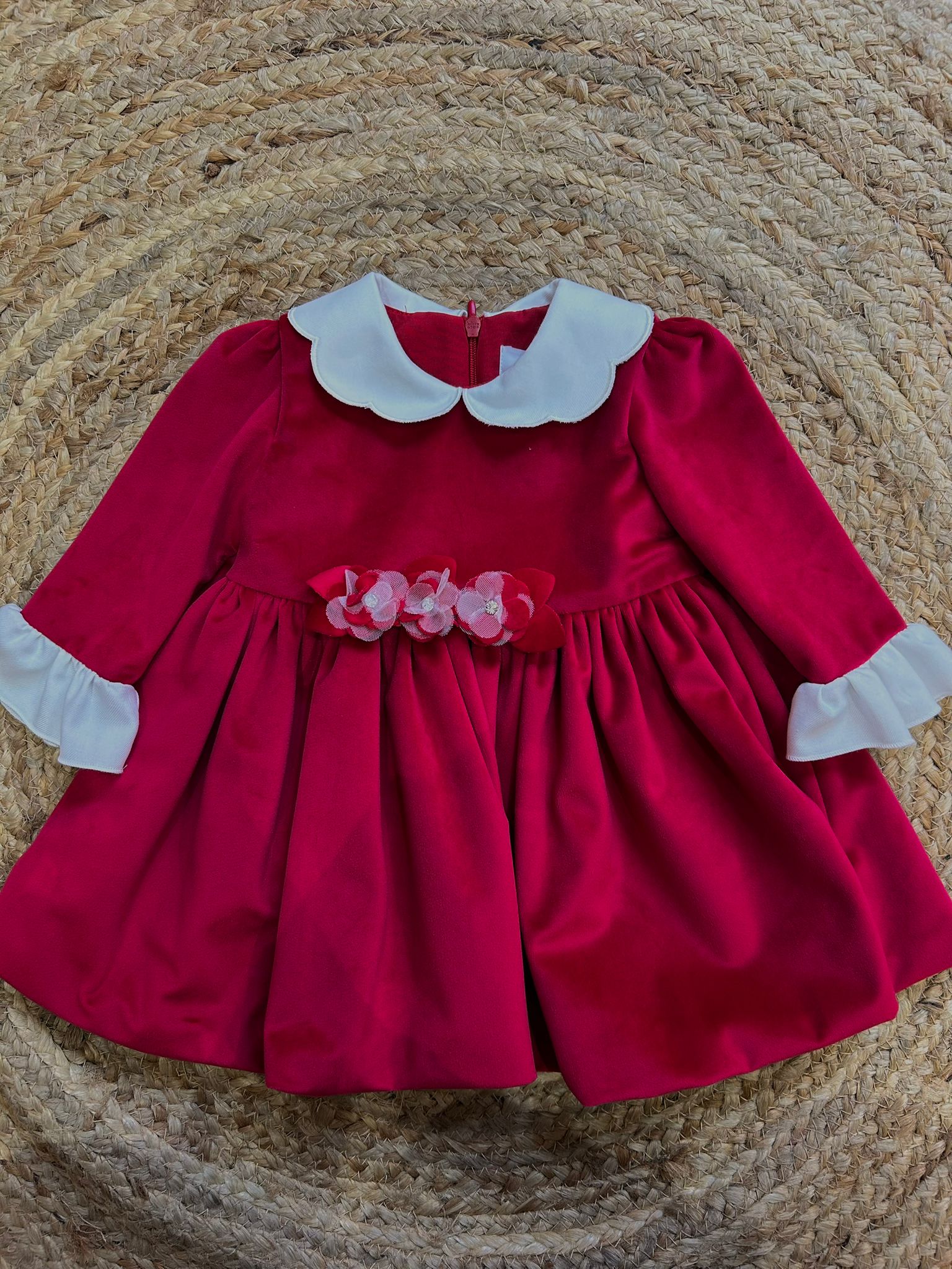 Abito in velluto rosso Ambarabà