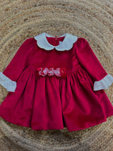Abito in velluto rosso Ambarabà