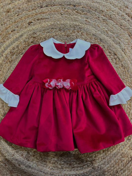 Abito in velluto rosso Ambarabà