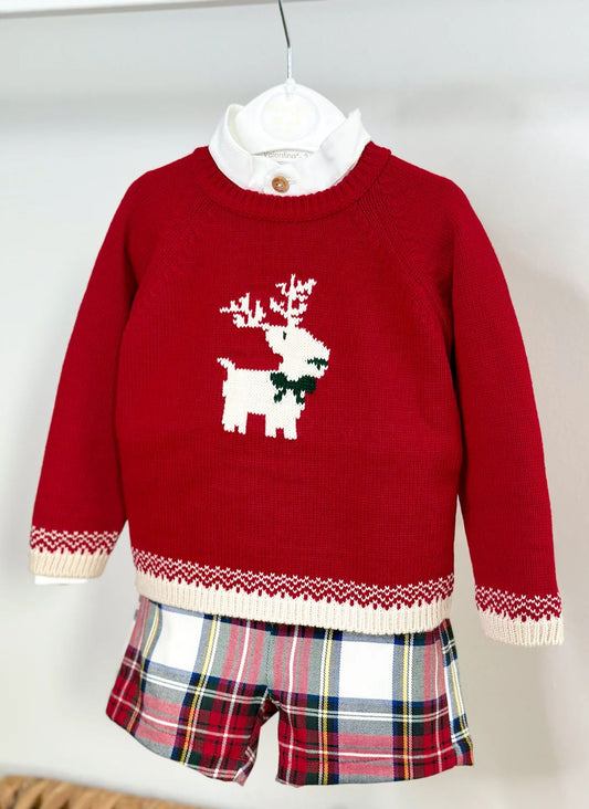 Completo 3 pezzi con renna Valentina Bebès