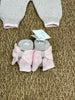 Completo miele e fiocchi rosa