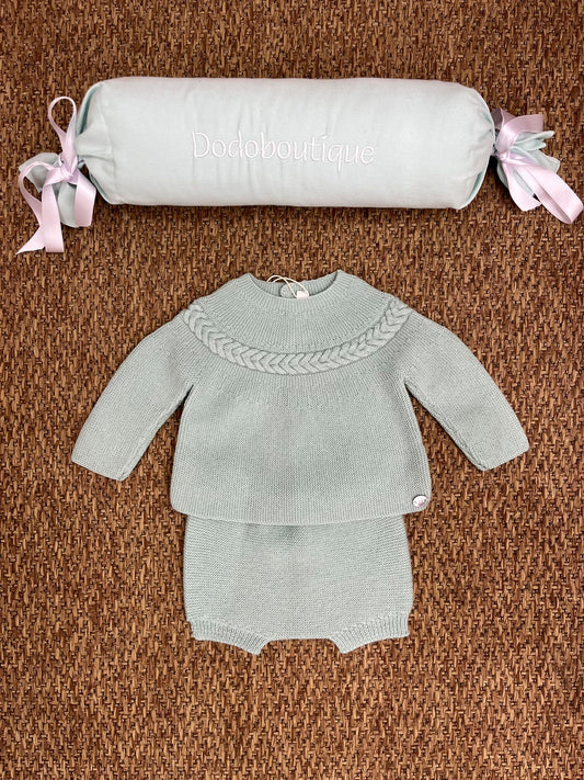 Completo in pura lana merino con treccine