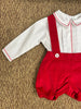 Completo camicia e salopette in velluto