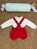 Completo camicia e salopette in velluto