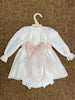 Abito con collo in pizzo e culotte