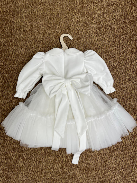 Abito in velluto e tulle