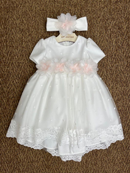 Abito elegante con codè e fascia abbinata