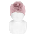 Fascia con fiore in tulle rosa pallido