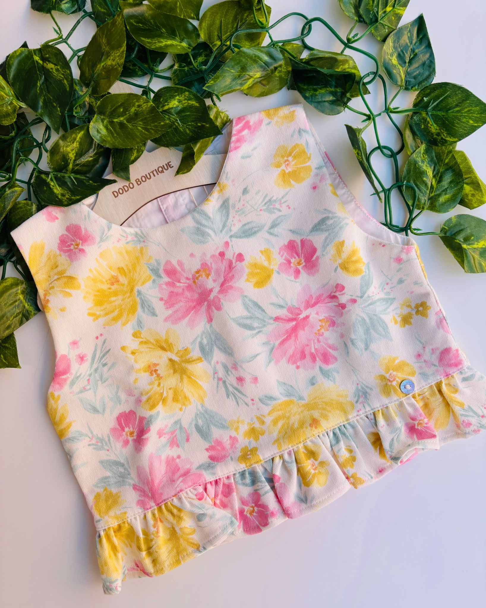 Top con fiori