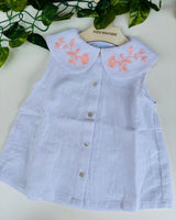 Camicia con colletto ricamato